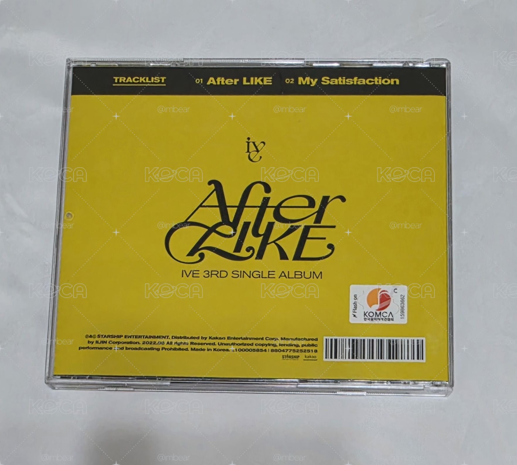 AFTER LIKE JC版 怜 全專