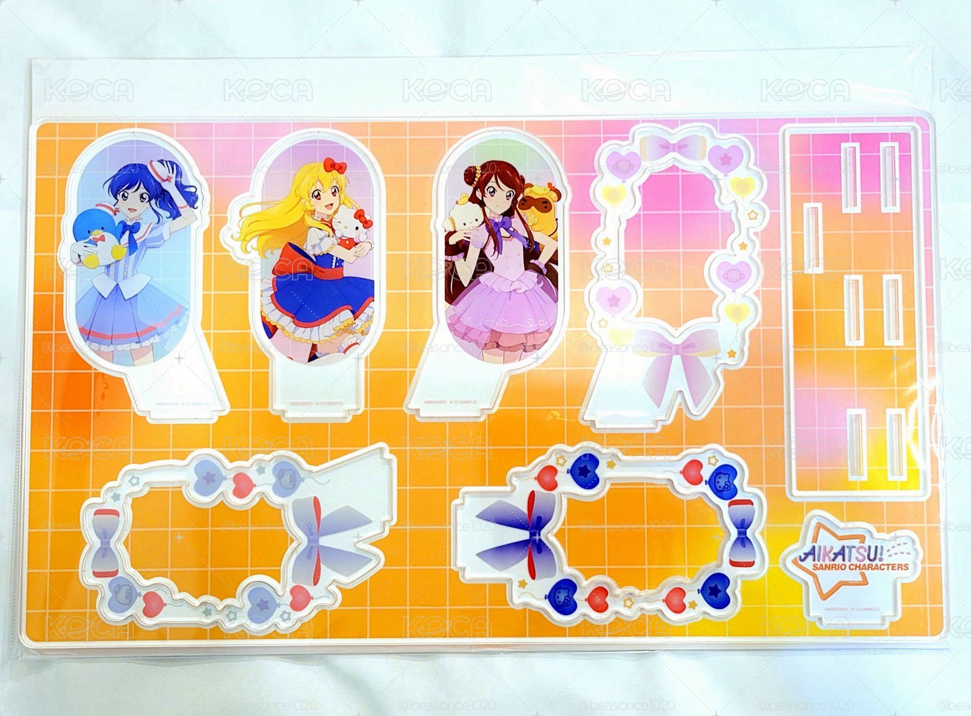 アイカツ 偶像學園 三麗鷗 星宮莓 霧矢葵 紫吹蘭 Soleil團體立牌 