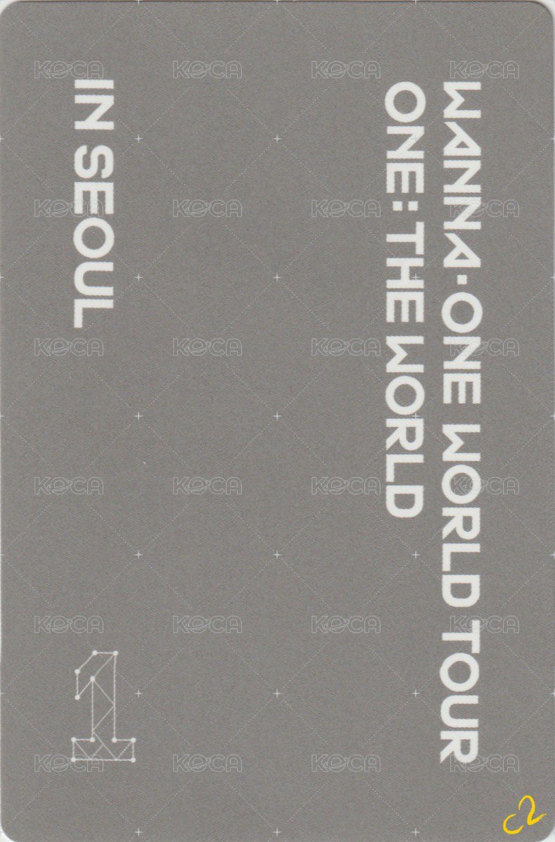 ONE : THE WORLD 演唱會 DVD / CD 卡  背面