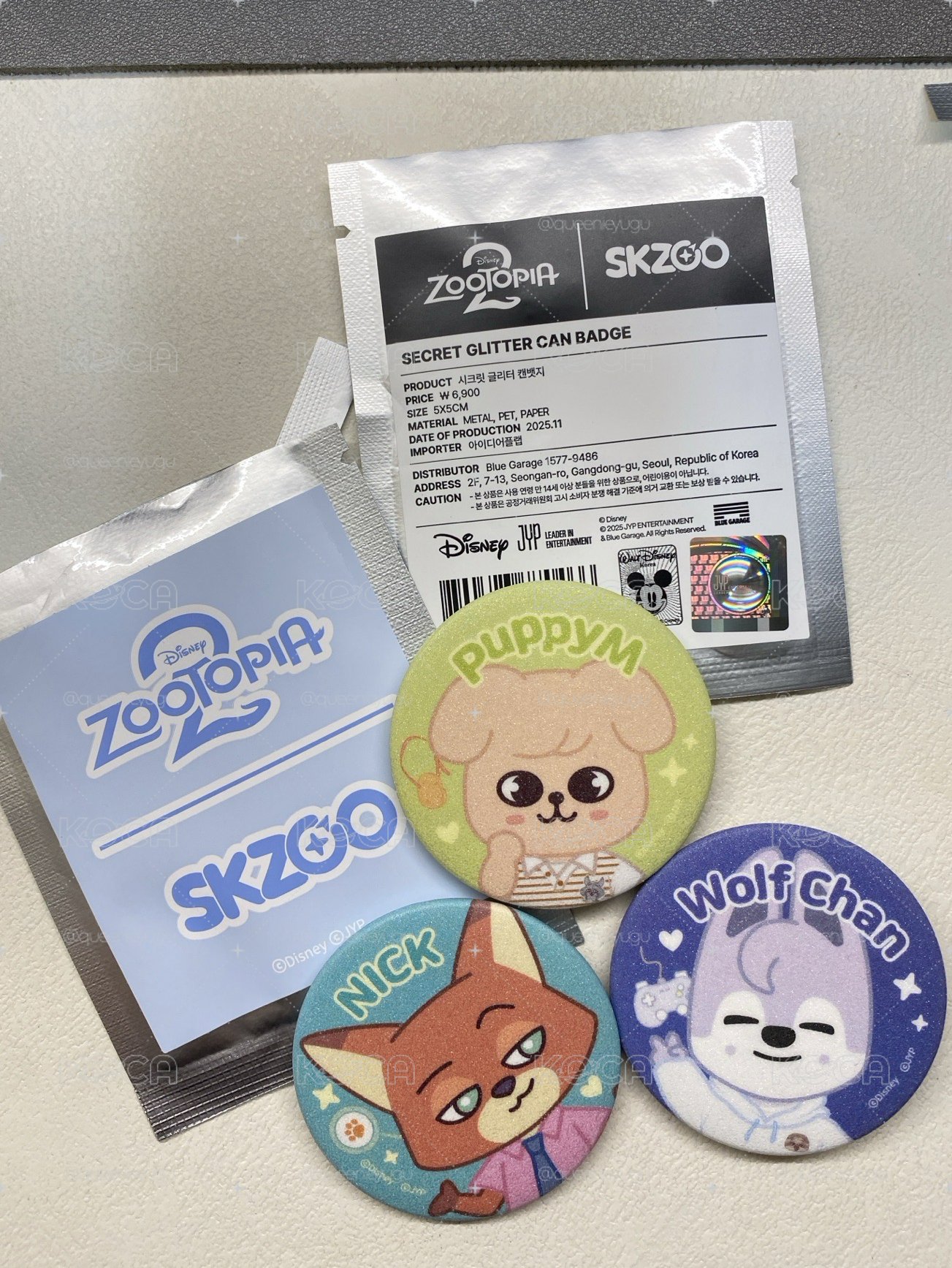 僅拆封未使用 默認廠損 STRAY KIDS SKZOO x ZOOTOPIA 2 燦 玟 尼克