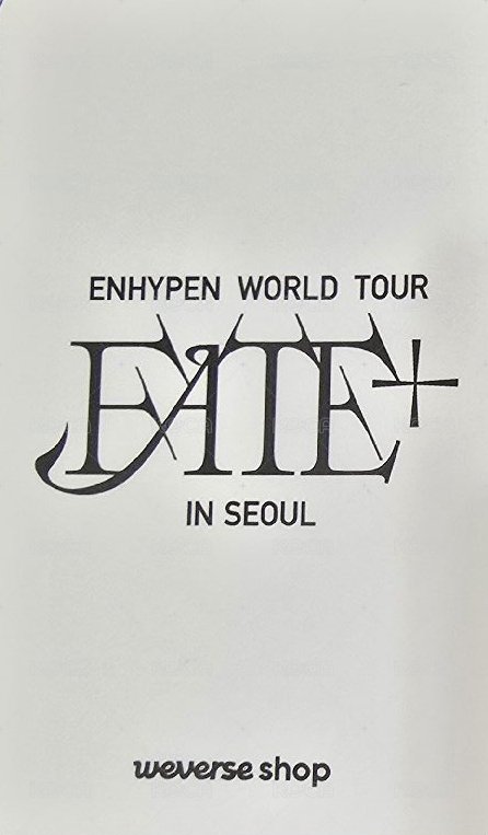 FATE+ 入場卡 / 場限卡  背面