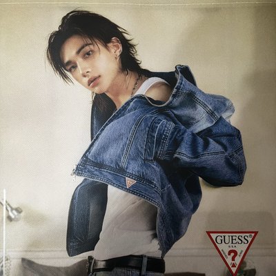 黃鉉辰 GUESS 牛仔系列線上預購禮 購物袋+型錄