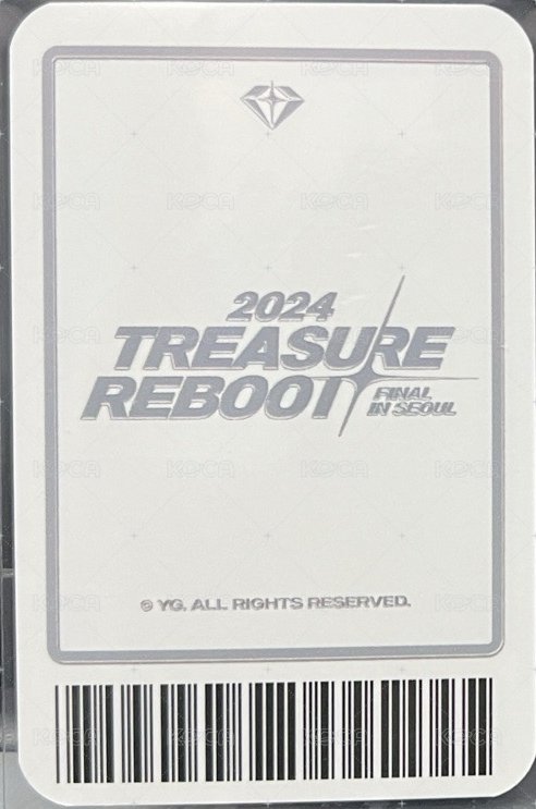 2024 TREASURE RELAY TOUR [REBOOT] FINAL IN SEOUL wvs 線上MD 滿額卡  背面