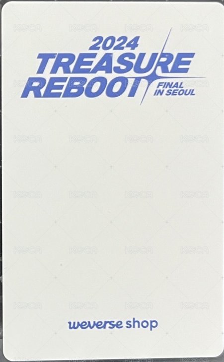 2024 TREASURE RELAY TOUR [REBOOT] FINAL IN SEOUL   24Reboot 首爾安可場 轉盤 幸運卡  背面