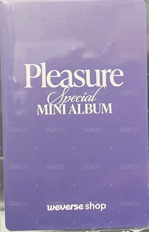 PLEASURE wvs Comeback LIVE 特典卡  背面
