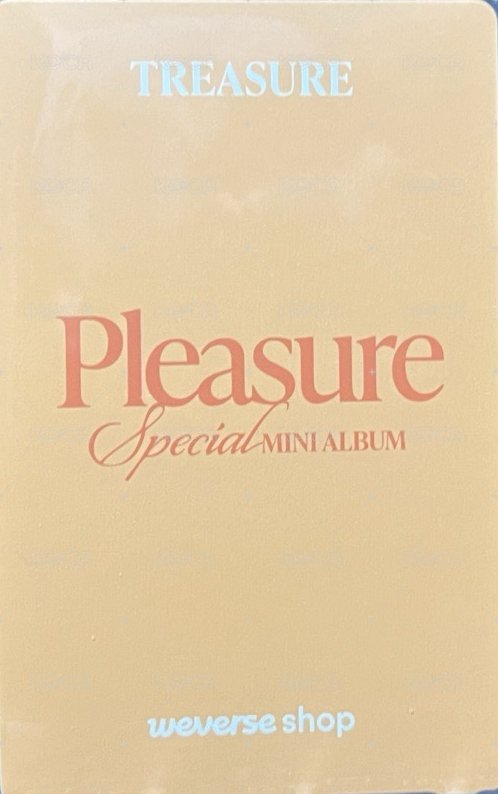 TREASURE POP-UP My Pleasure   特典卡  背面