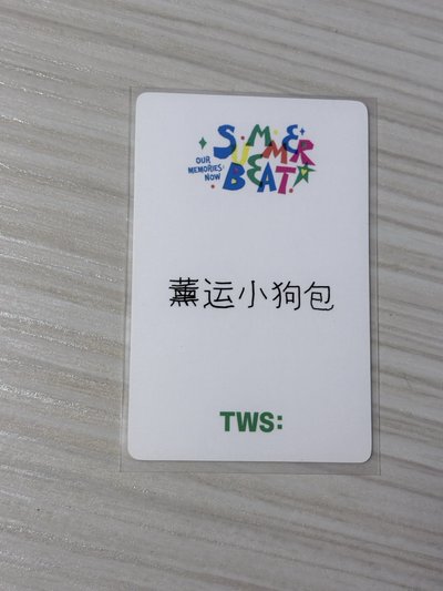 Tws 韓志薫 迷二 中文卡背