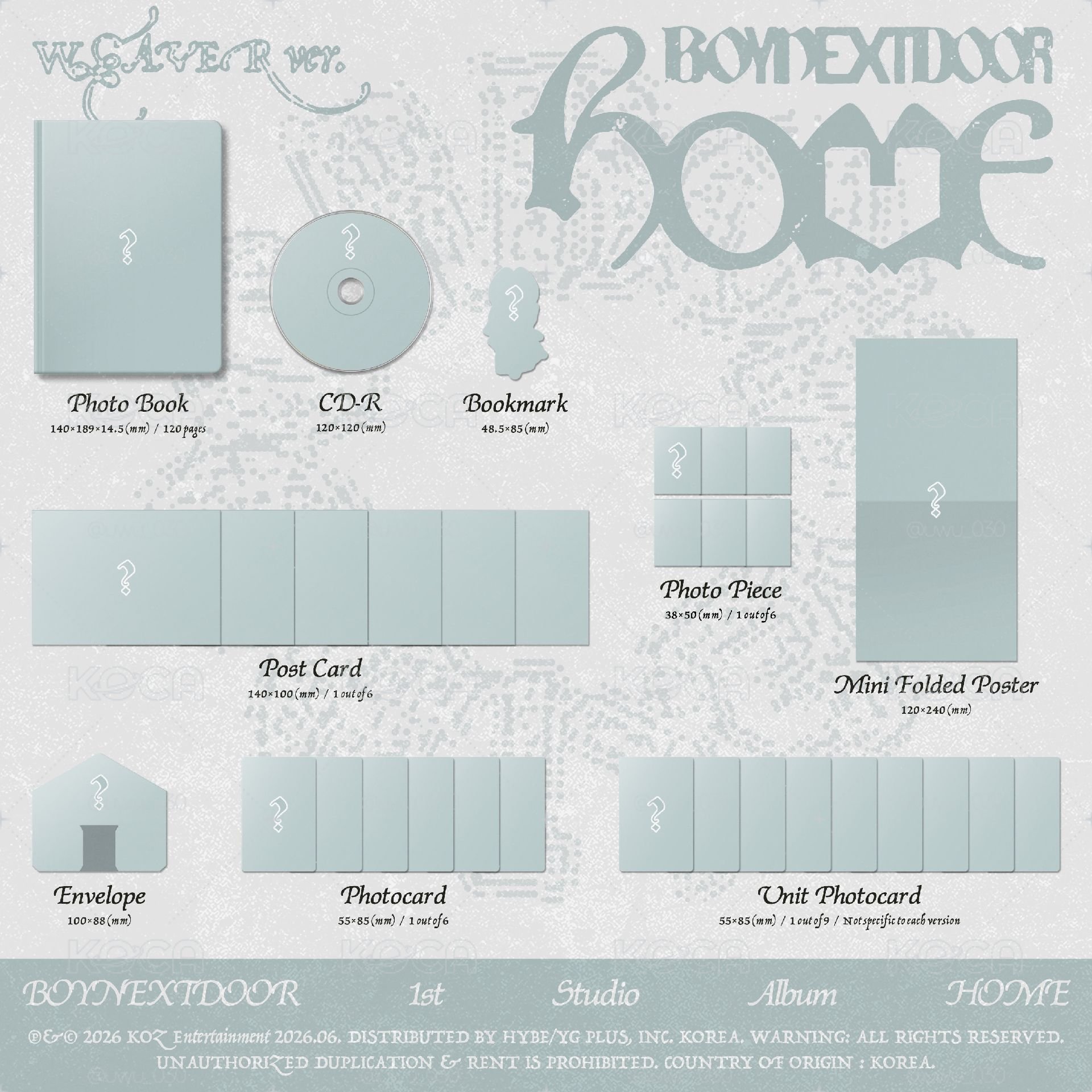 BOYNEXTDOOR 正規一 HOME PB專輯