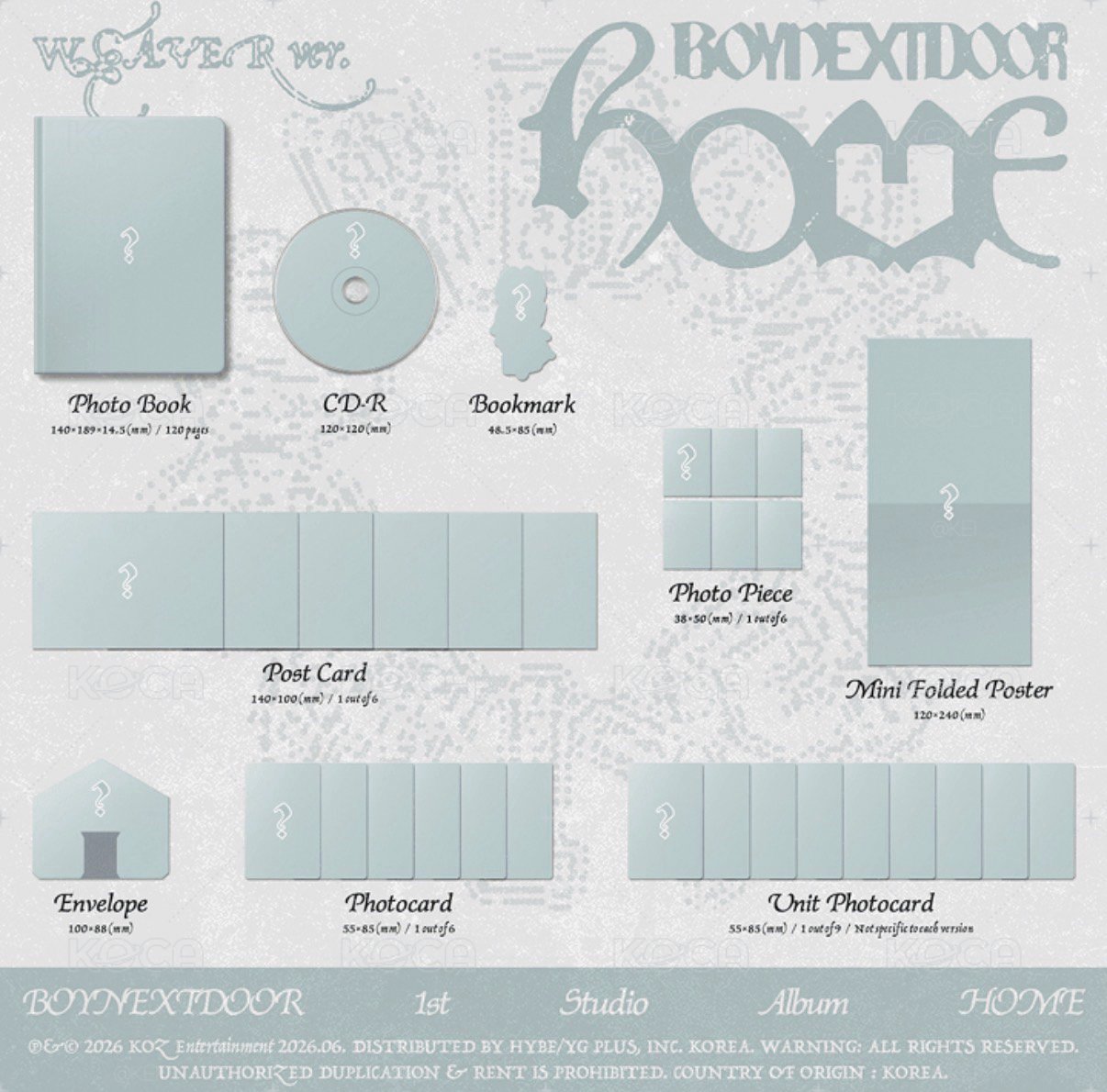 【🌟預購】BOYNEXTDOOR 正規一輯 “HOME”  WVS 通路特典 早鳥訂購中