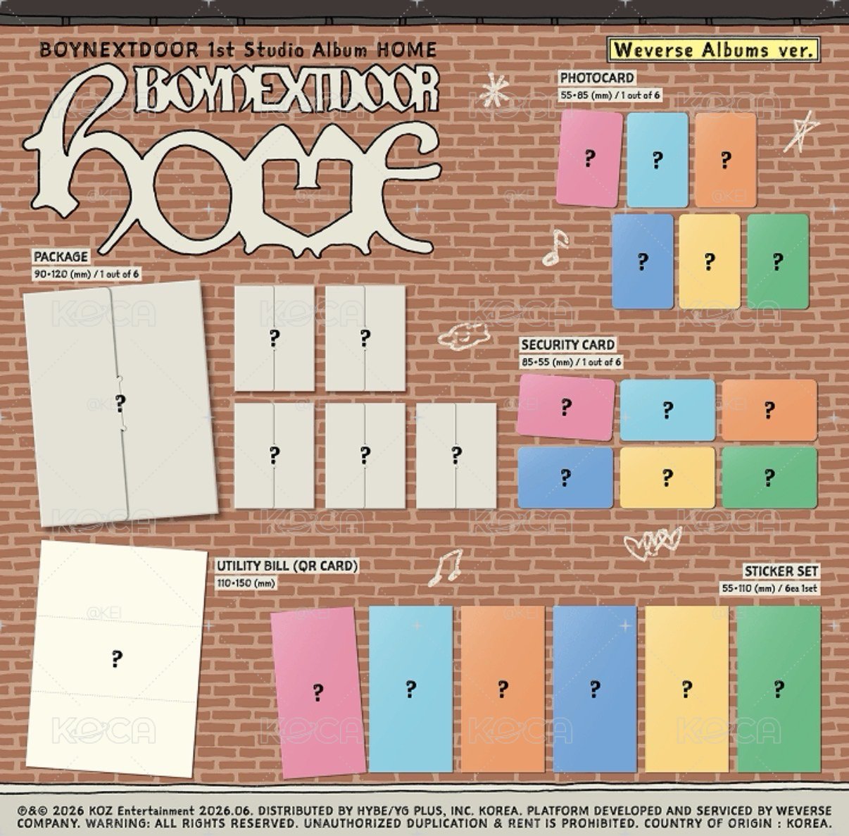 【🌟預購】BOYNEXTDOOR 正規一輯 “HOME”  WVS 通路特典 早鳥訂購中