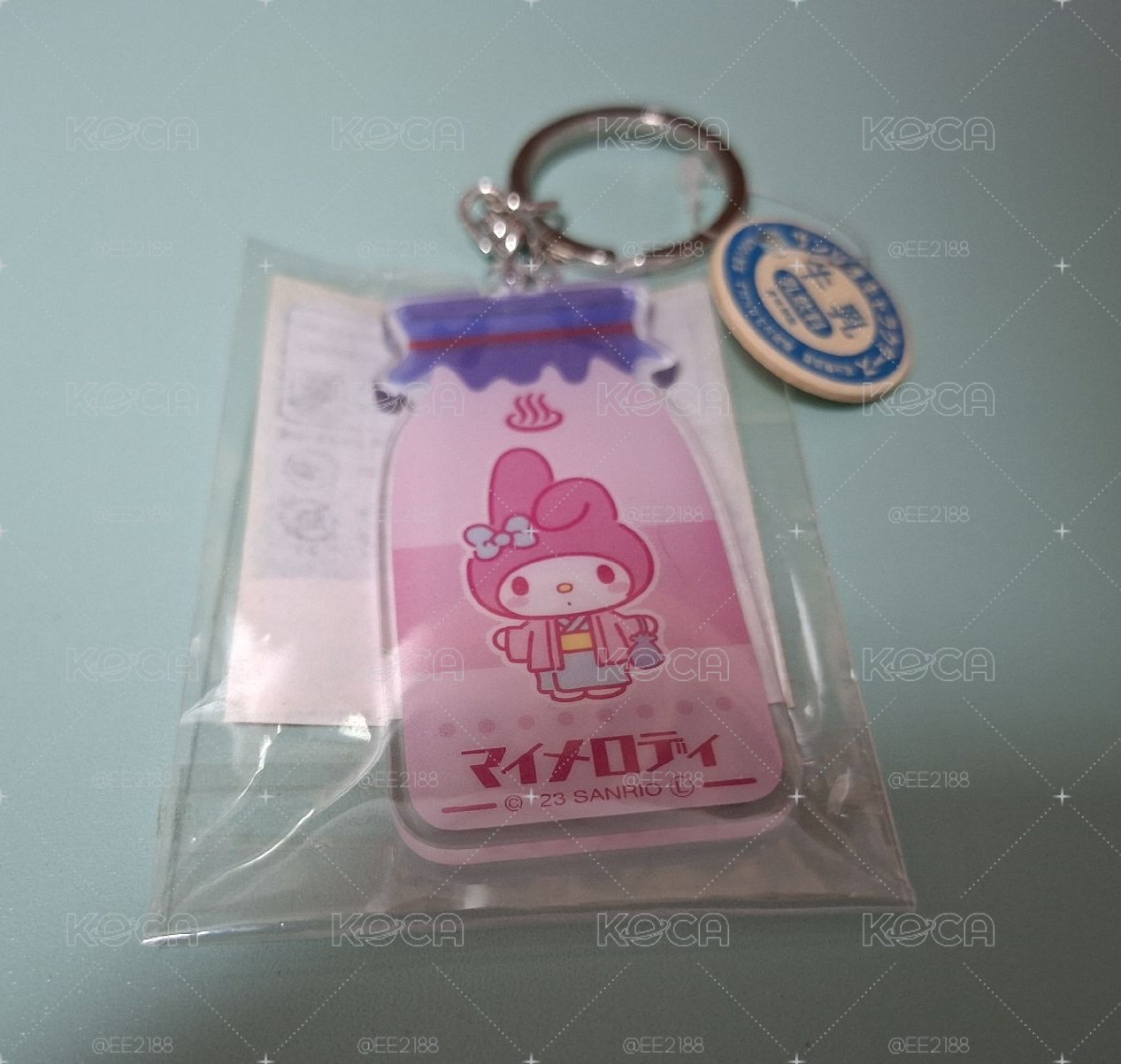 【三麗鷗】美樂蒂 牛奶瓶造型 壓克力吊飾