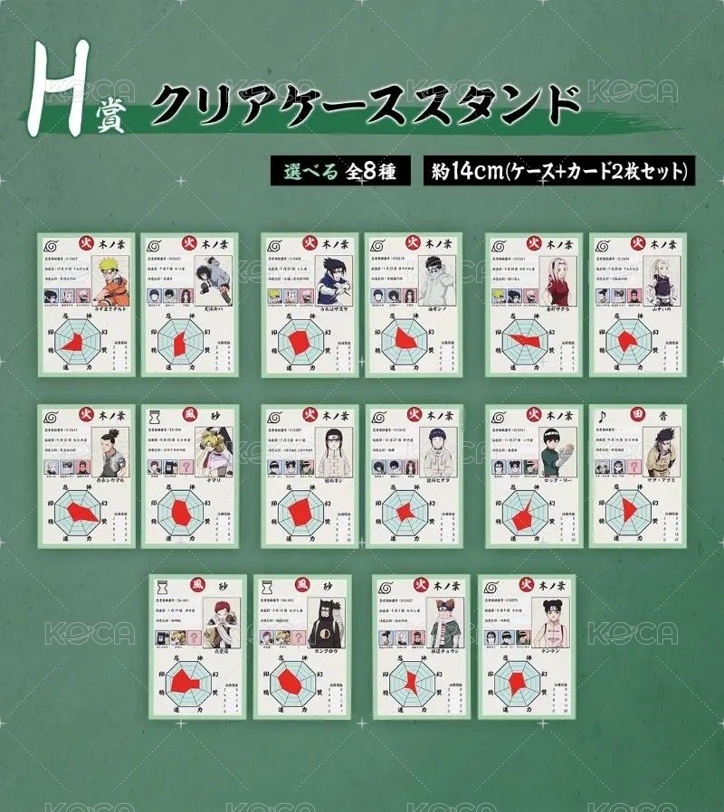 一番賞 中忍試験編 H賞 遊戲卡 透明展示架套組 背面
