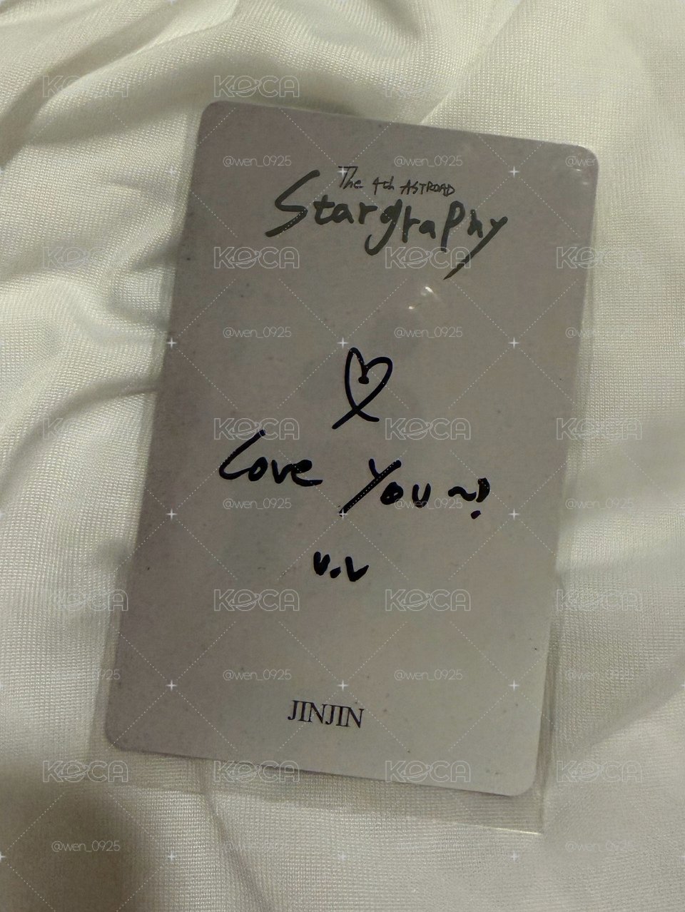 ASTRO JINJIN 演唱會入場卡