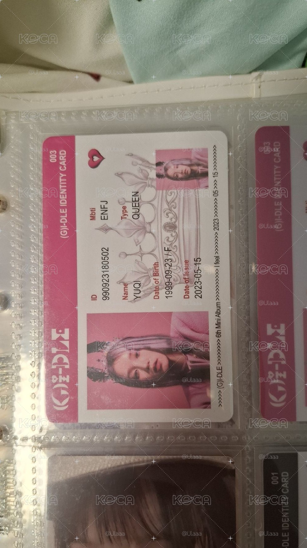 I feel 專輯卡 ID卡