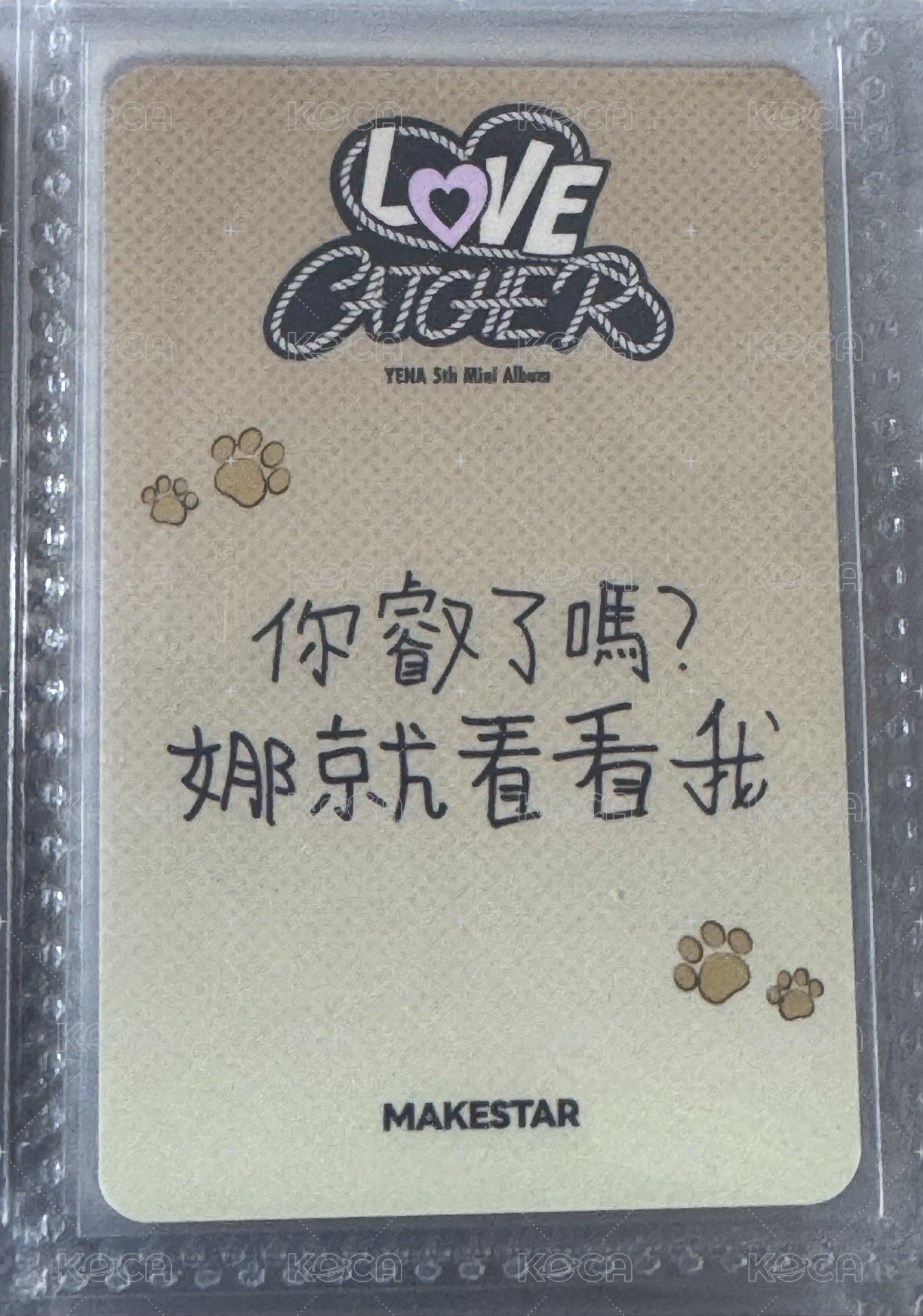 迷五 ms 台北 簽售卡 柴犬 ver. 背面