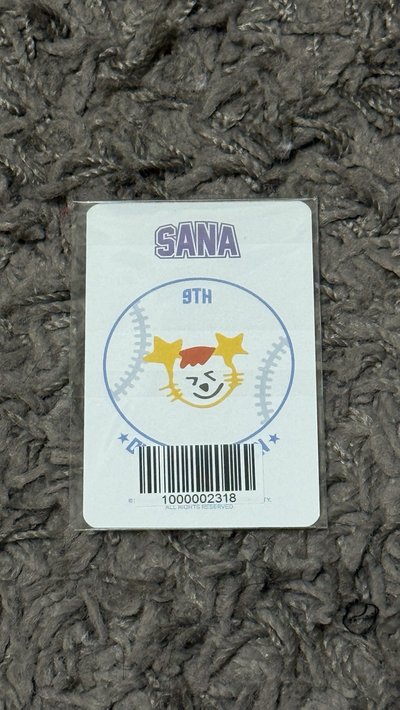 Sana 9週年 棒球卡 無球