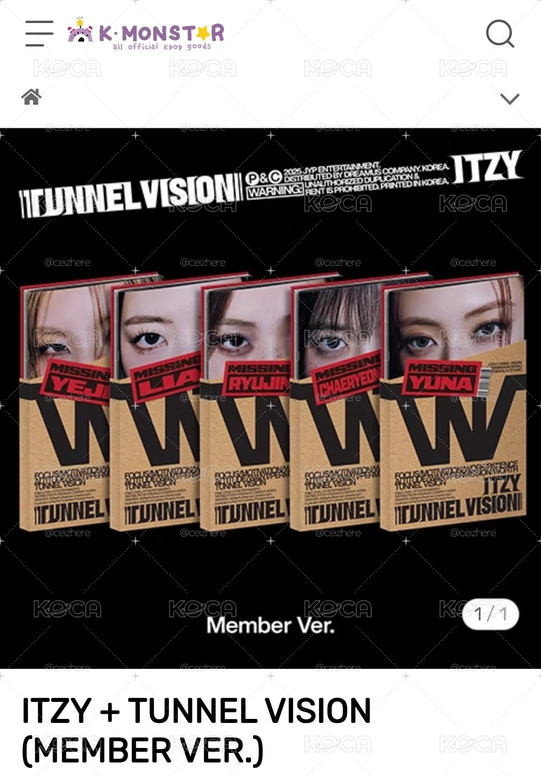 KM簽售專 Tunnel Vision 未拆單封/畫室特典（小熊ver.）