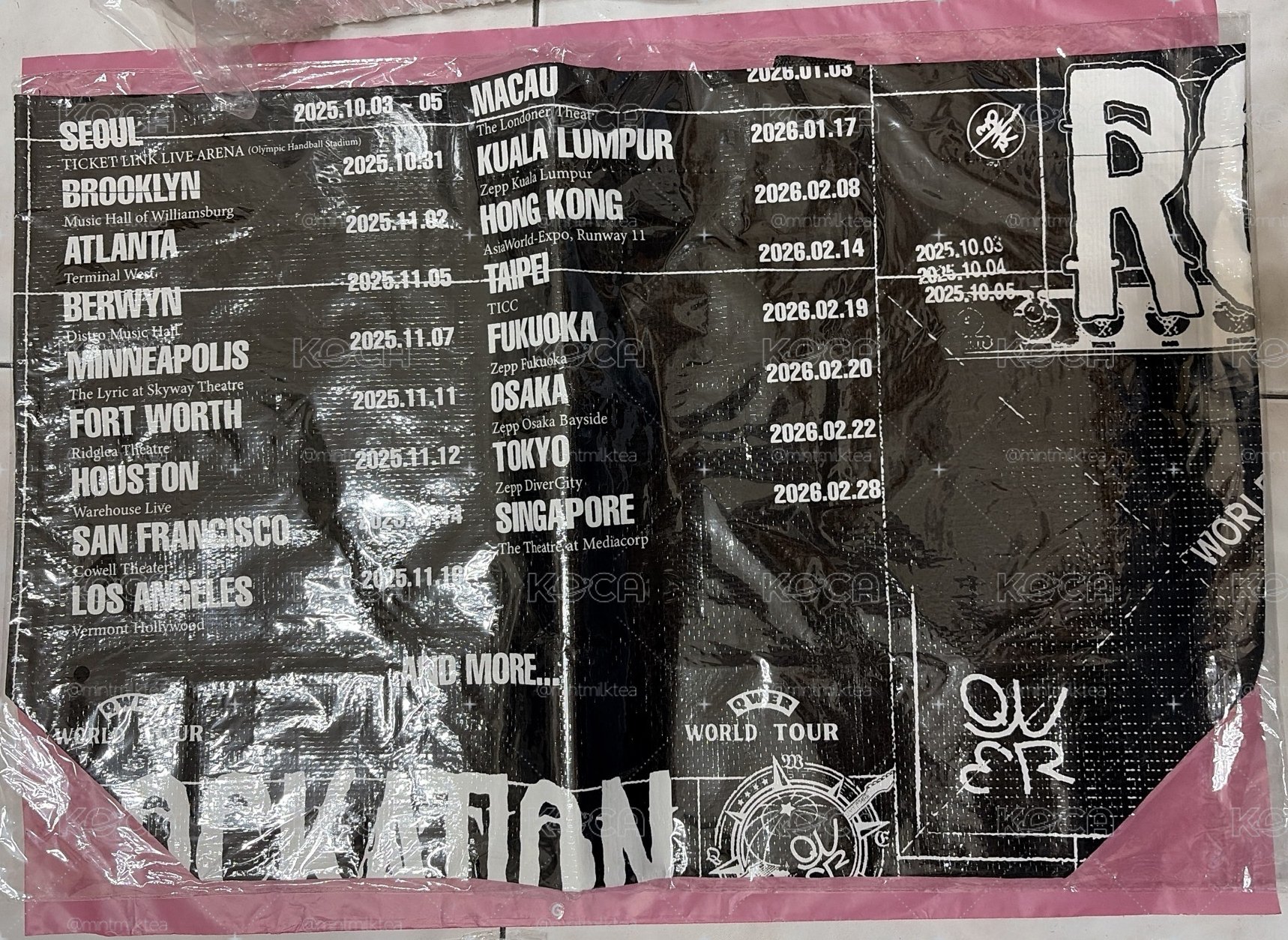 QWER 1巡ROCKNATION 購物袋