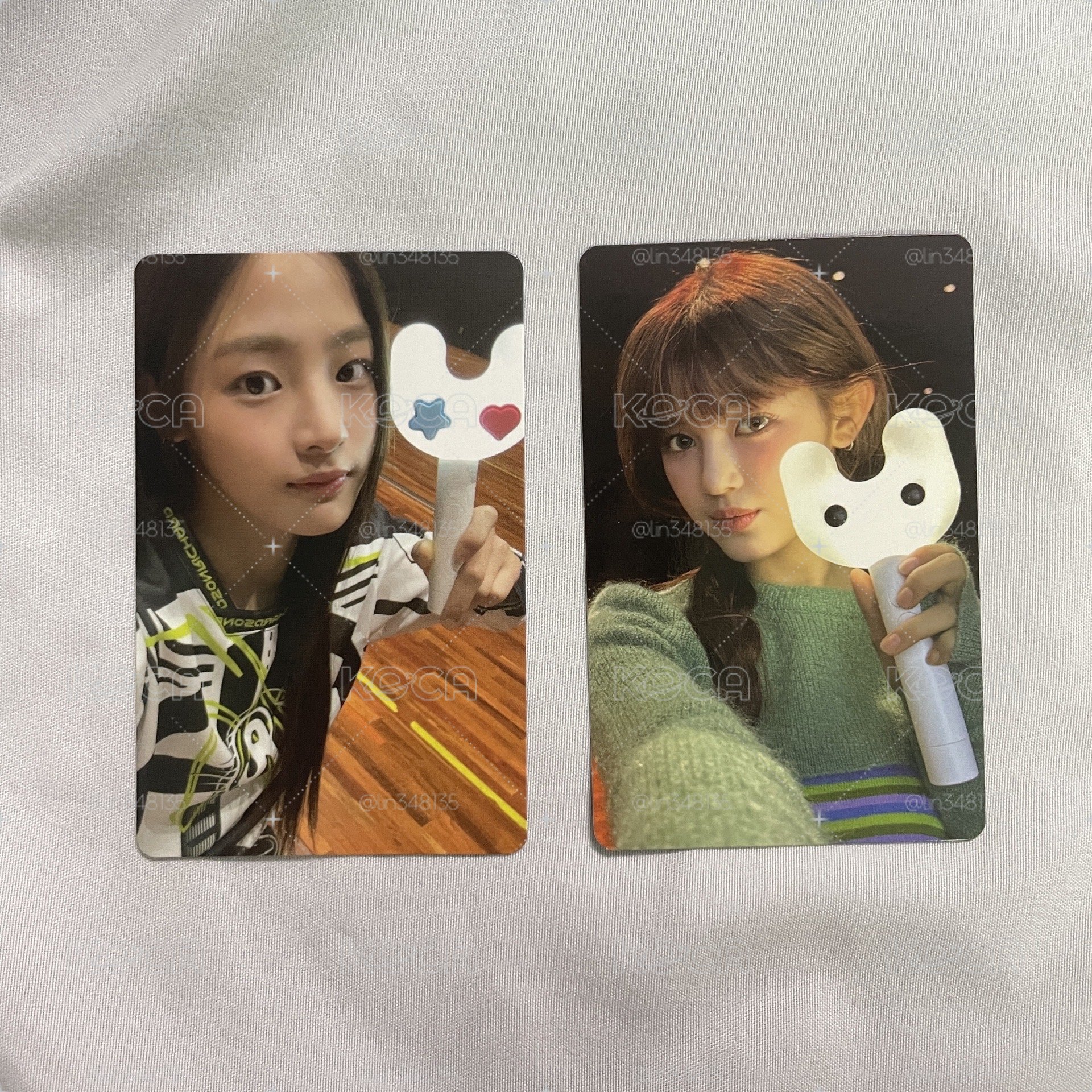 兩張一起 MINJI DANIELLE 手燈卡