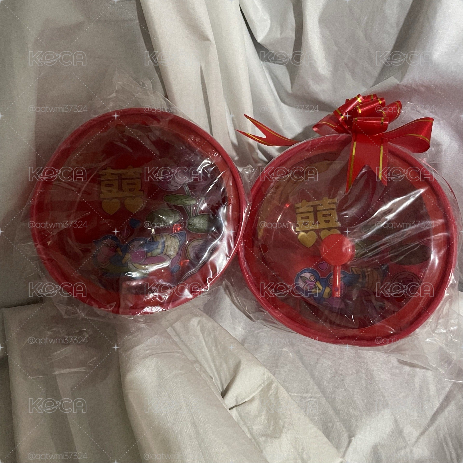 現貨 不知道同學 全新鴛鴦臉盆娃包CP必備（直徑12公分、附水杓）