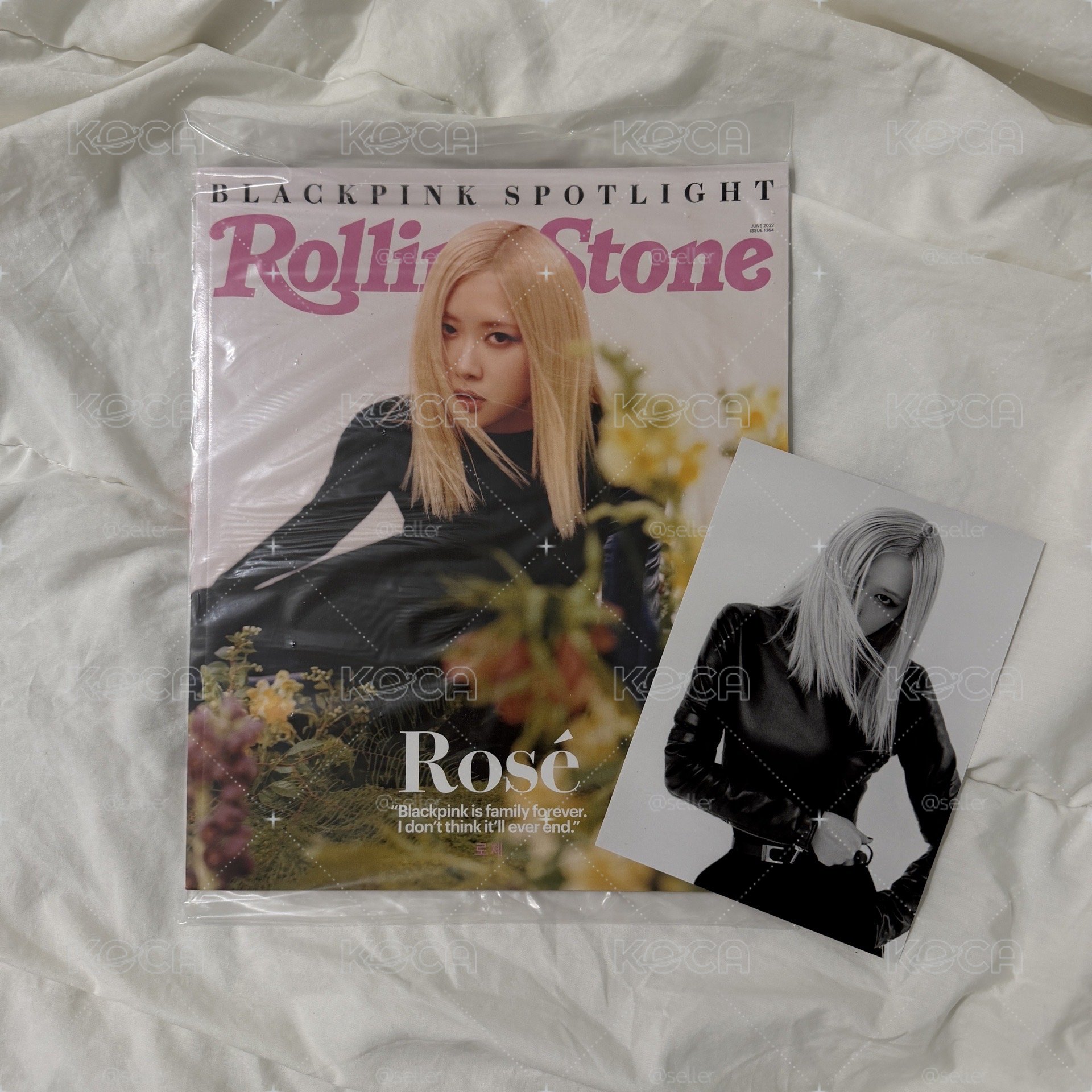 BLACKPINK Rosé 滾石雜誌 + 明信片大卡