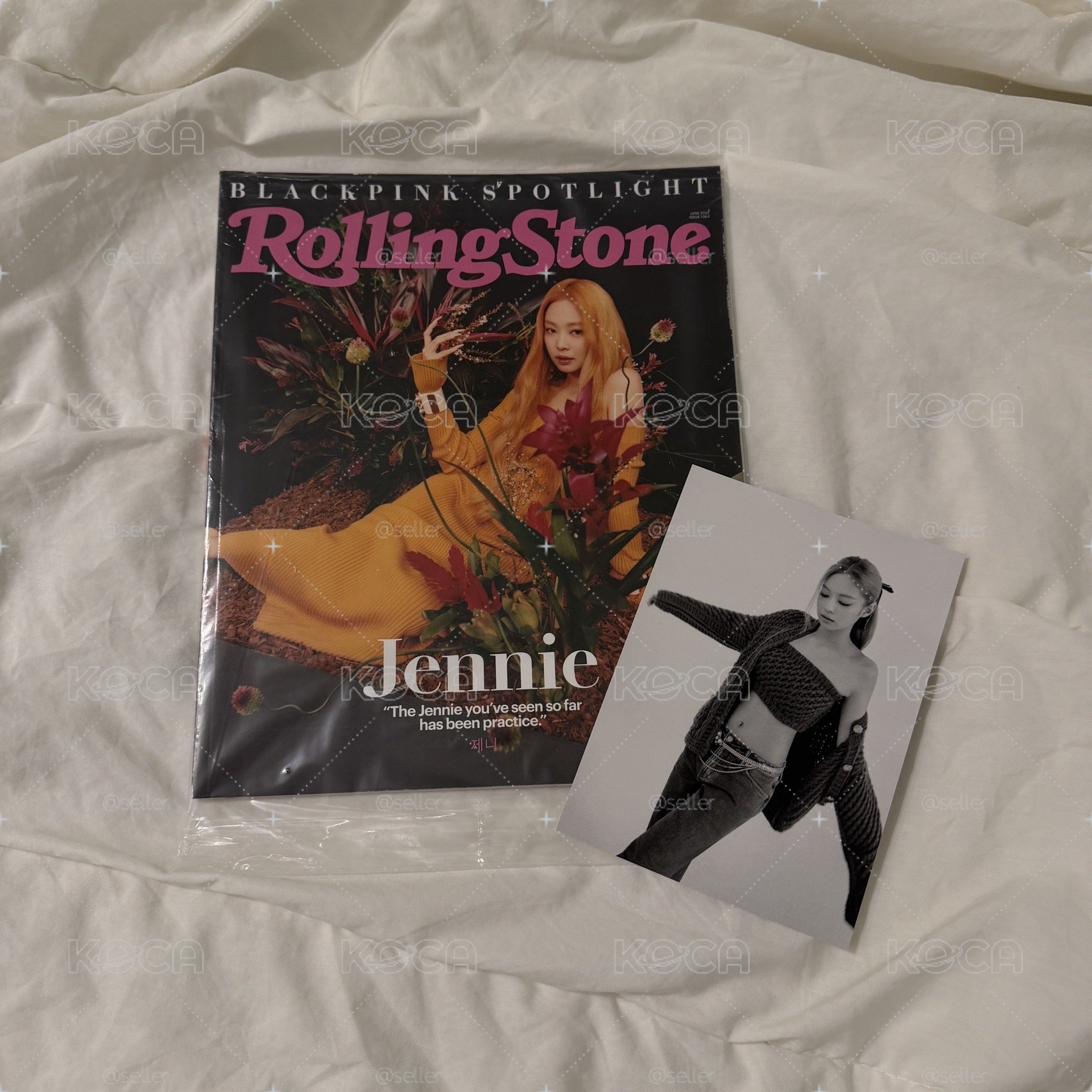 BLACKPINK Jennie 滾石雜誌 + 明信片大卡