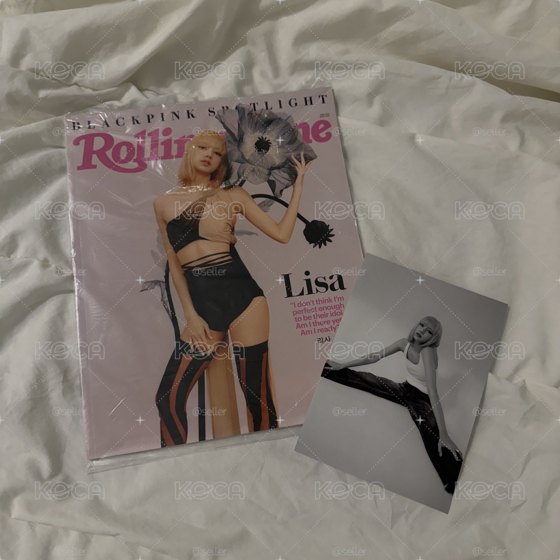 BLACKPINK Lisa 滾石雜誌 + 明信片大卡