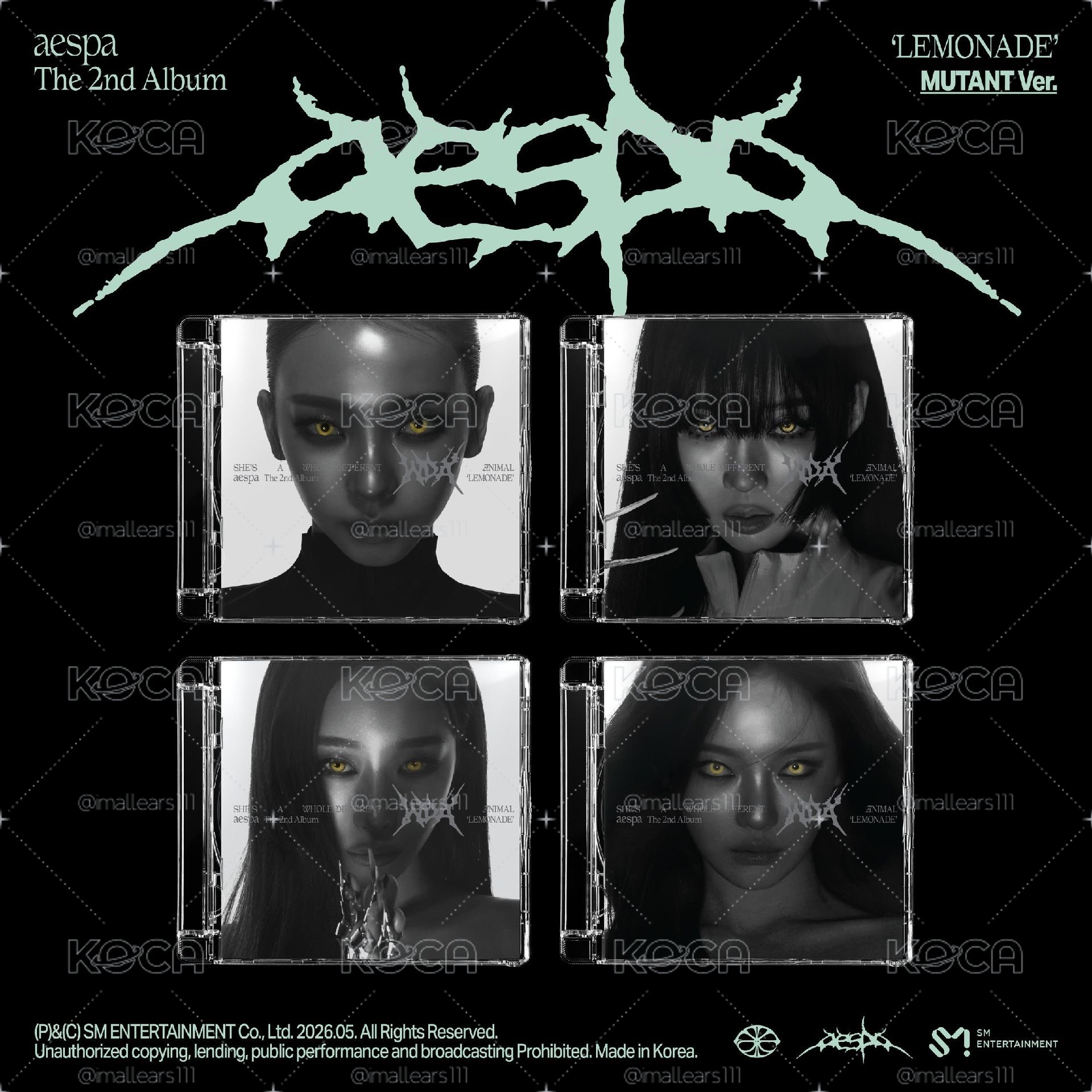 aespa LEMONADE 華納 特典卡 + MUTANT ver.未拆專