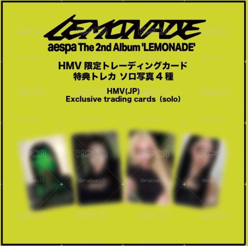 aespa LEMONADE HMV 特典卡 + CAN ver.未拆專