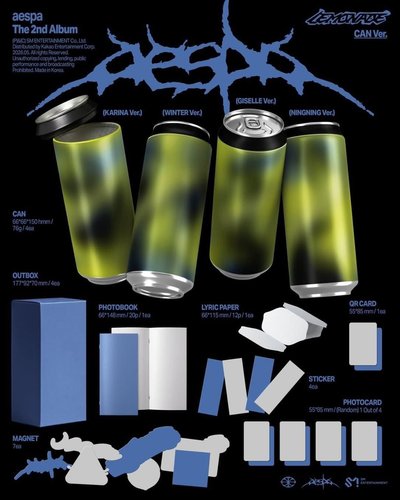 aespa LEMONADE HMV 特典卡 + CAN ver.未拆專