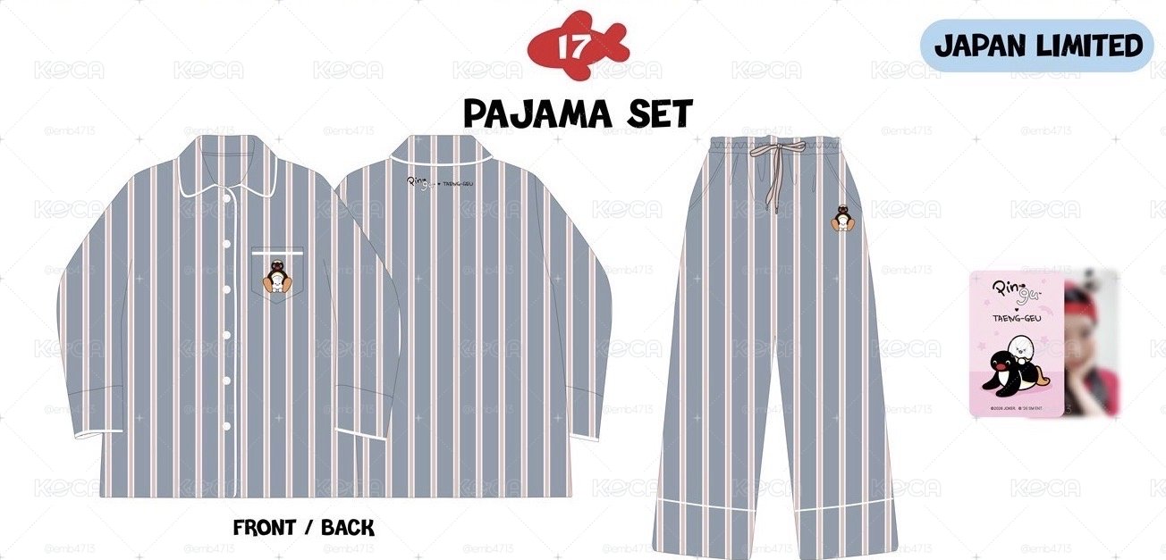 PINGU聯名快閃 周邊卡 日本限定睡衣卡+睡衣 小卡未拆