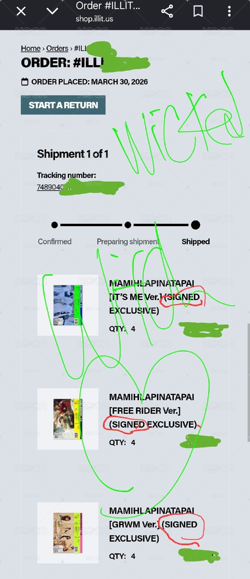 ILLIT 迷四 簽名全專 MAMIHLAPINATAPAI