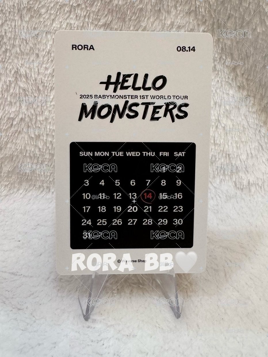 🩵BABYMONSTER RORA 世巡wvs展會 生日卡