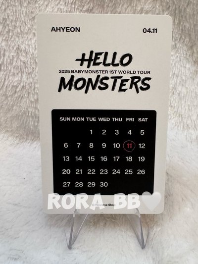 競標 🩵BABYMONSTER AHYEON 世巡wvs展位卡 生日卡
