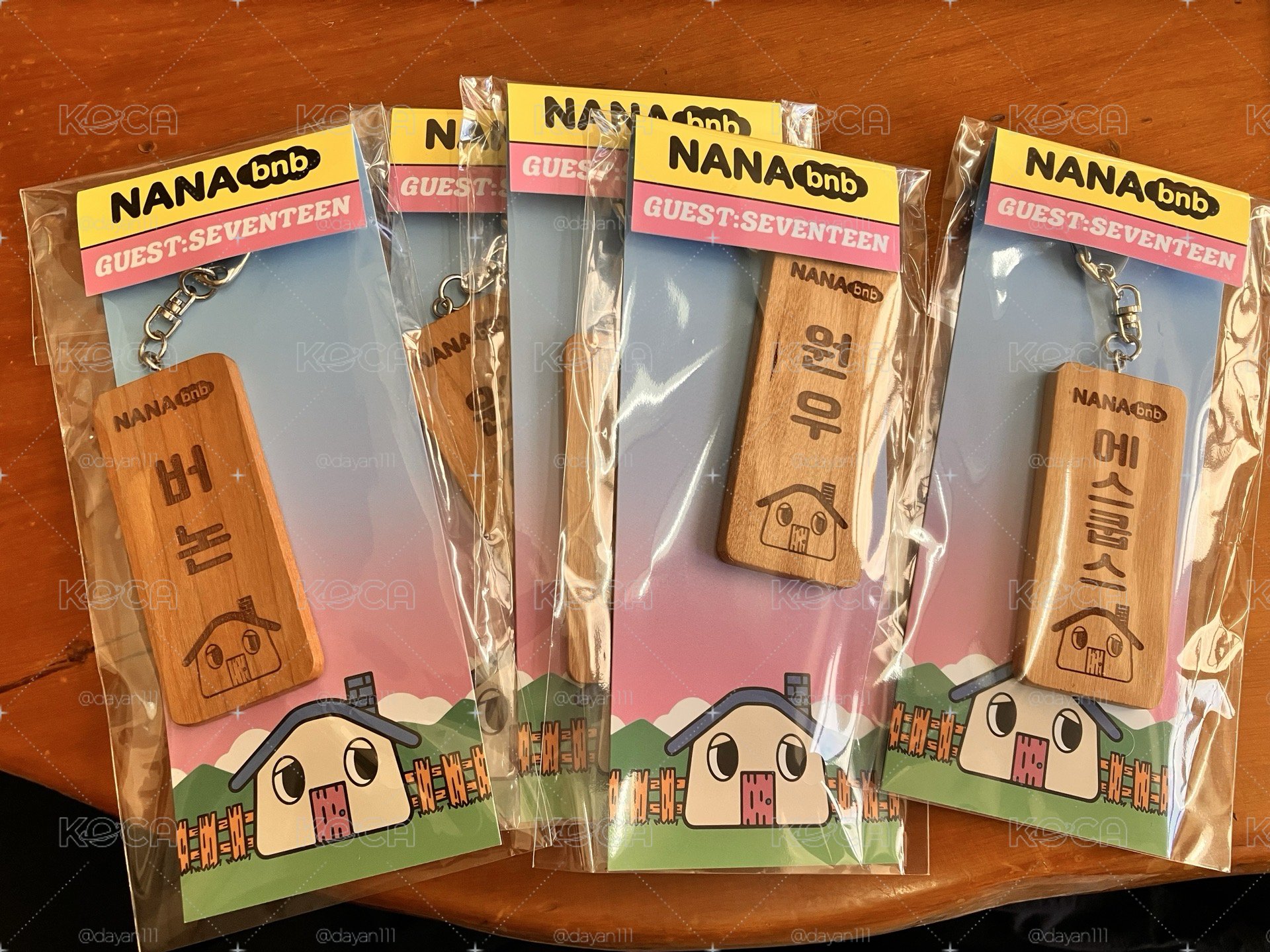 SEVENTEEN NANAbnb 木製名牌 VERNON 鑰匙圈 吊飾