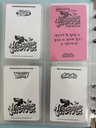 BND No Genre 首爾快閃店小卡
