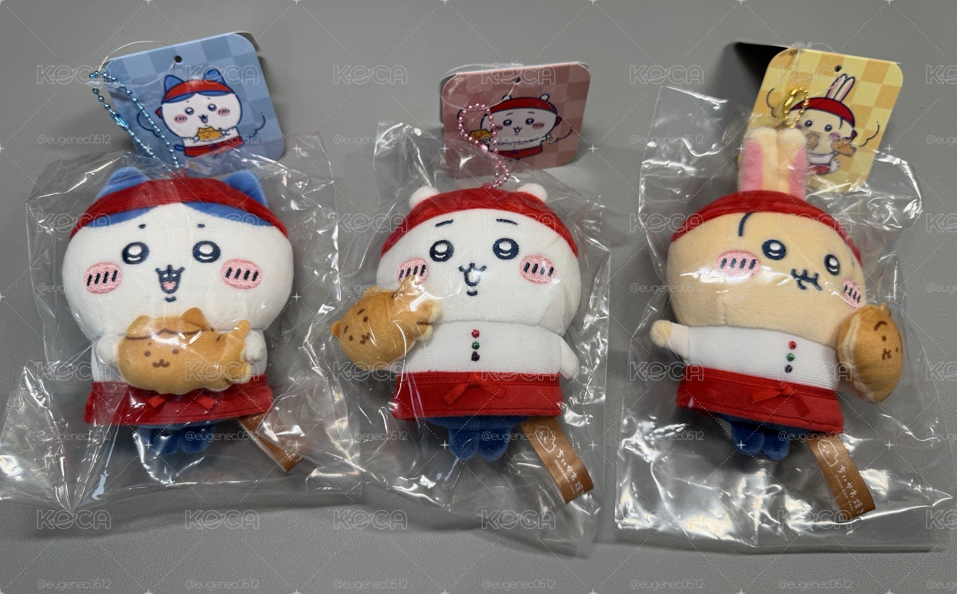 吉伊卡哇 日本限定鯛魚燒店員娃娃吊飾