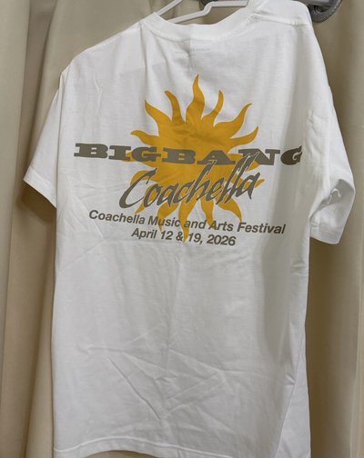 BIGBANG Coachella 白色短袖 M,L號