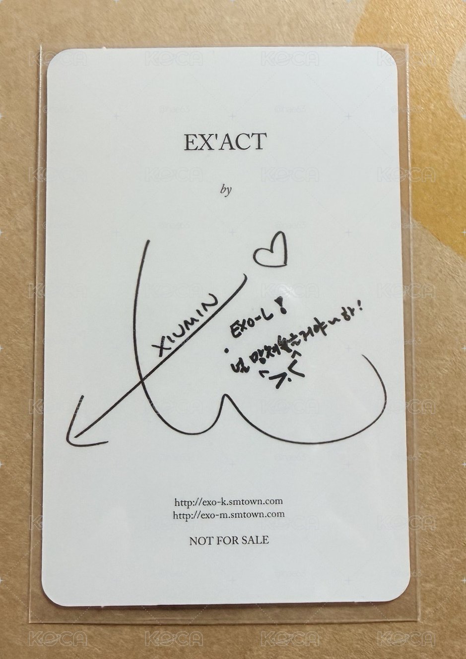 EX'ACT 專輯卡 Xiumin 珉錫