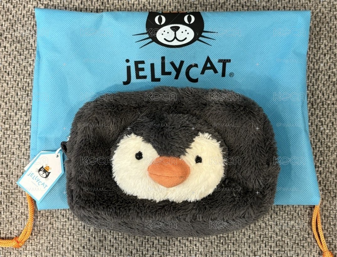 Jellycat 花生企鵝收納包/化妝包