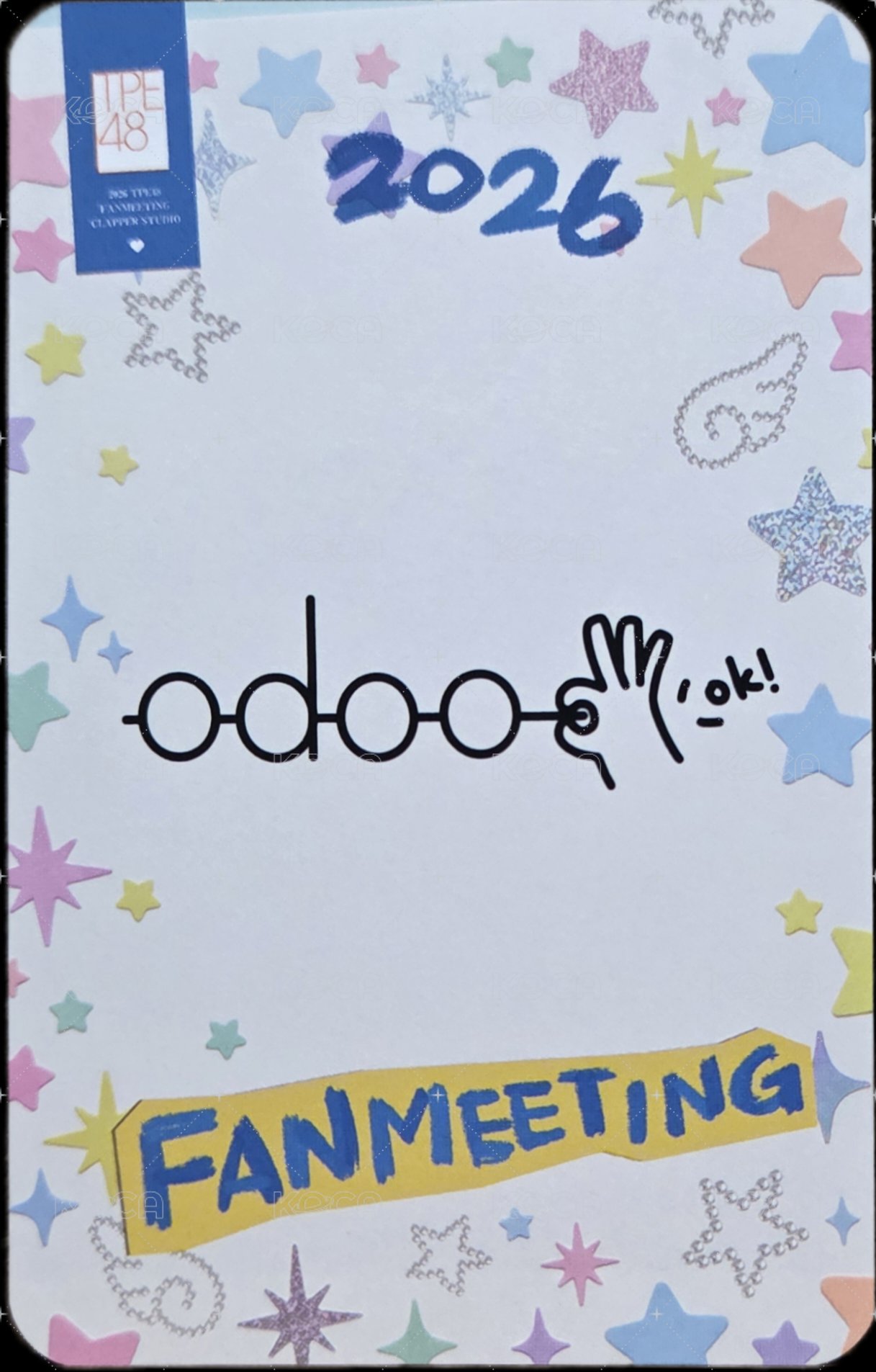 FM 入場卡 / 場限卡 odook 背面