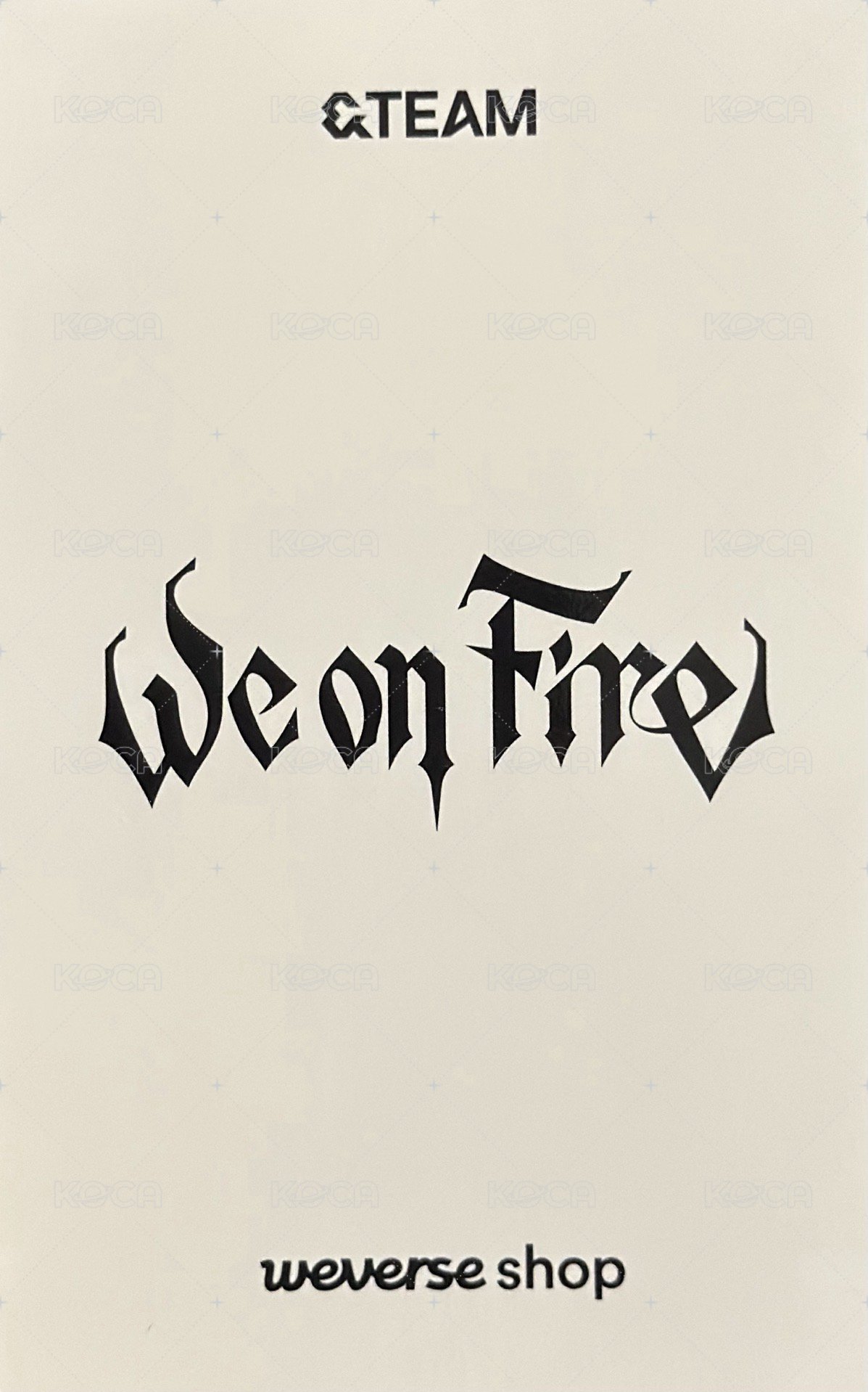 WOF wvs 初回限定盤/通常盤 預售 特典卡 A 背面