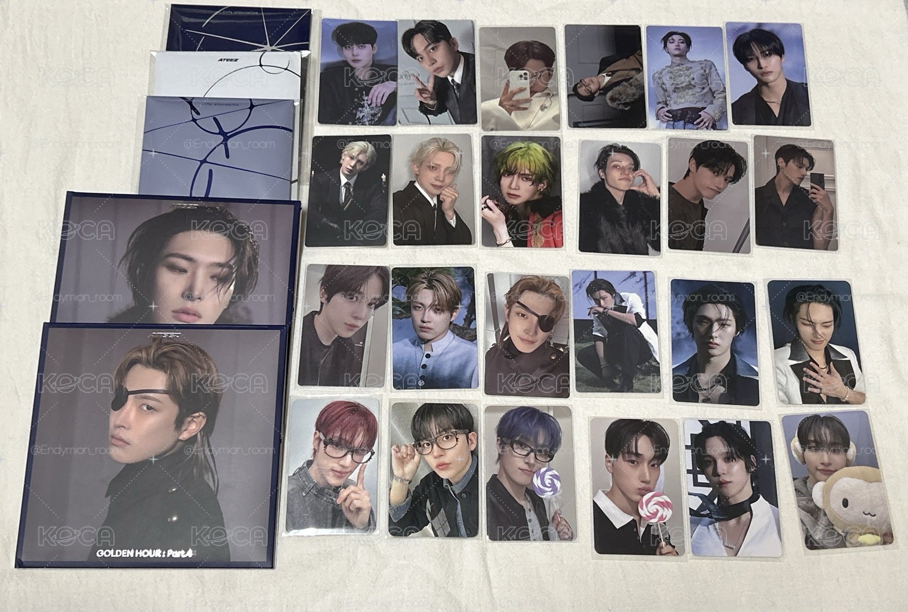 ATEEZ 整圖一起標 24張小卡 5本空專