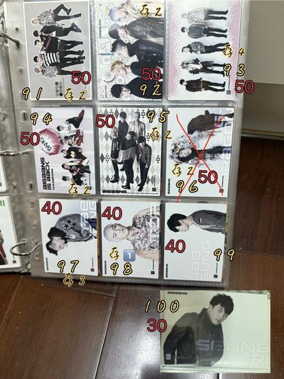 BIGBANG 2011 collection card 小卡 GD 太陽 TOP 大聲 勝利