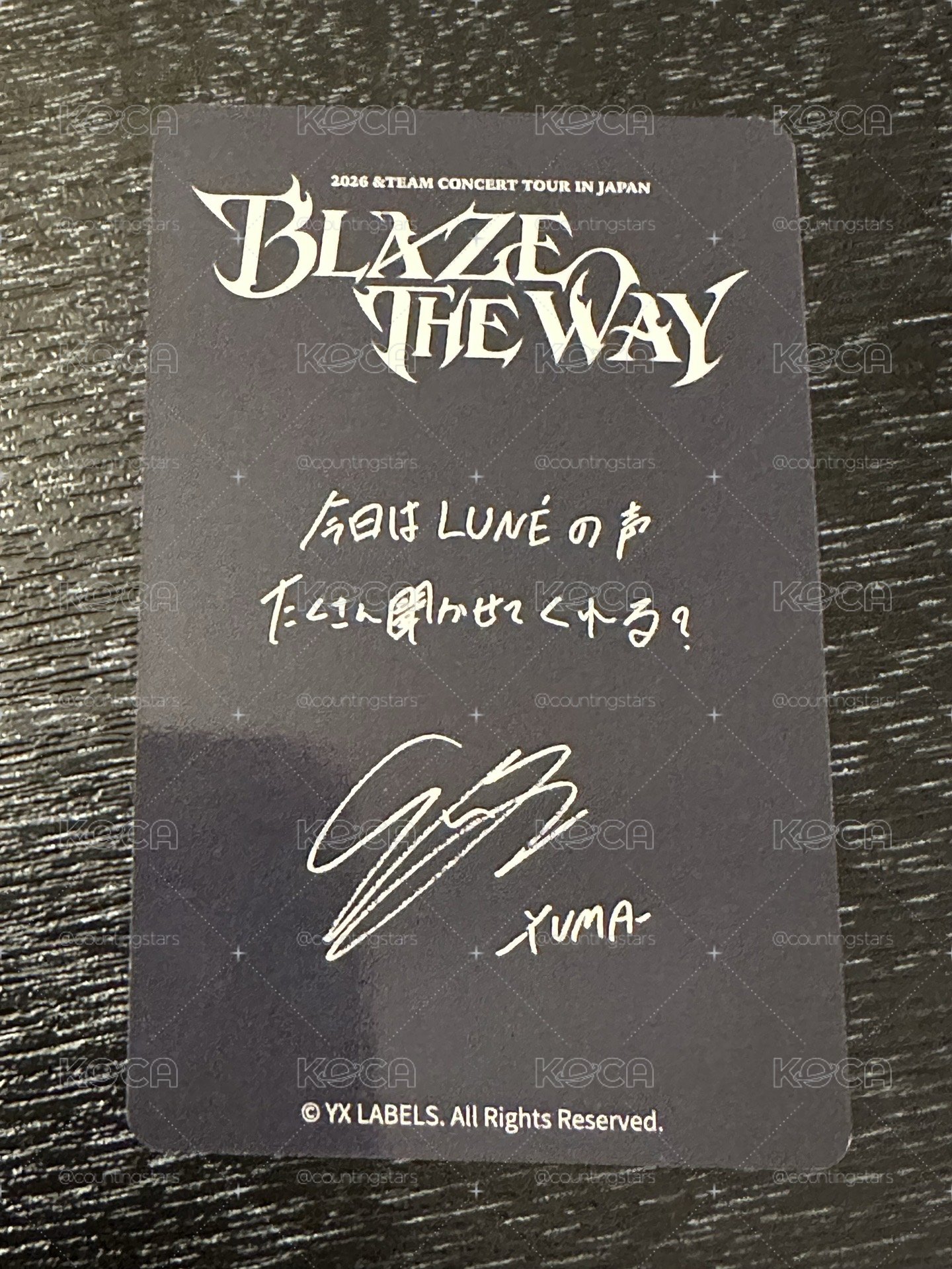 BLAZE THE WAY 神奈川 YUMA FC卡 粽卡 會員禮卡