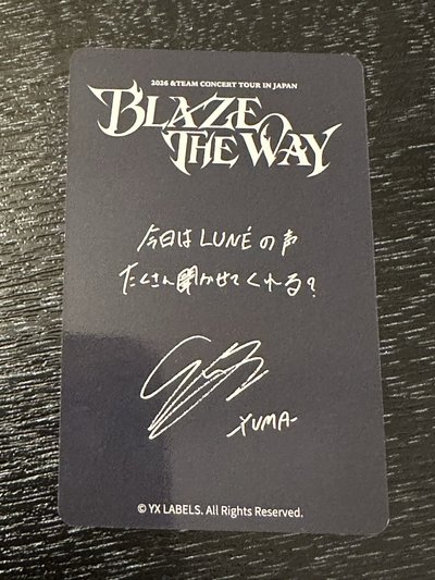 BLAZE THE WAY 神奈川 YUMA FC卡 粽卡 會員禮卡