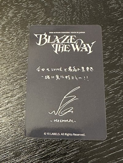 BLAZE THE WAY 神奈川 NICHOLAS FC卡 粽卡 會員禮卡