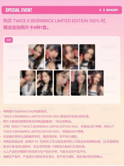 TWICE 十週年暴力熊聯名 100% 鑰匙圈吊飾(含小卡一套)