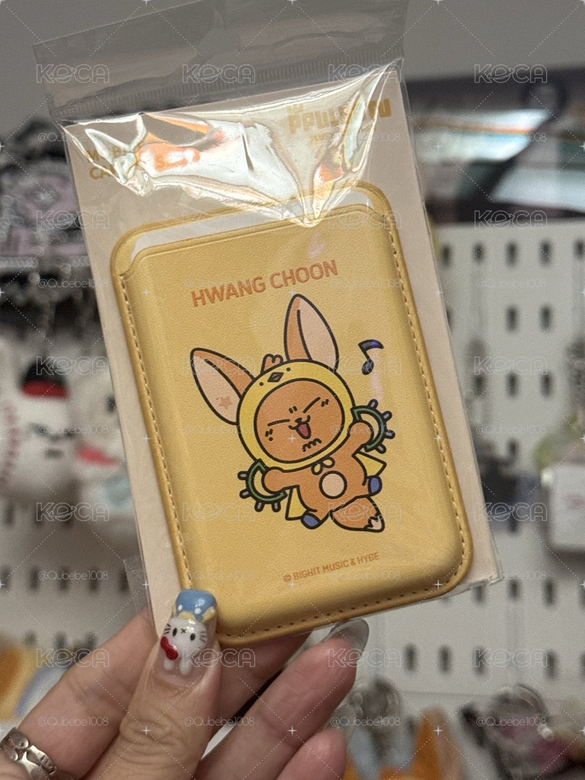 全新ROYCHE 手機黏貼式卡套 黃春🧡