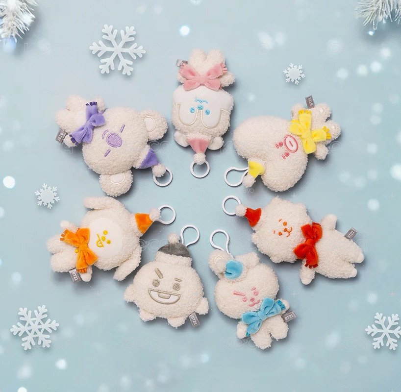 BT21 SNOWMAN PLUSH KEYRING